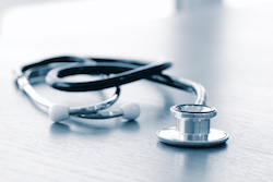 Photo of a stethoscope lying on a table